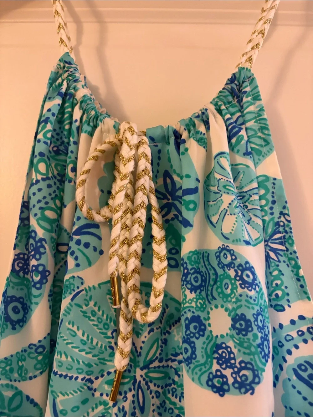 Lilly Pulitzer for Target Sea Urchin Blue & Turquoise Maxi Dress Halter - Picture 2 of 10